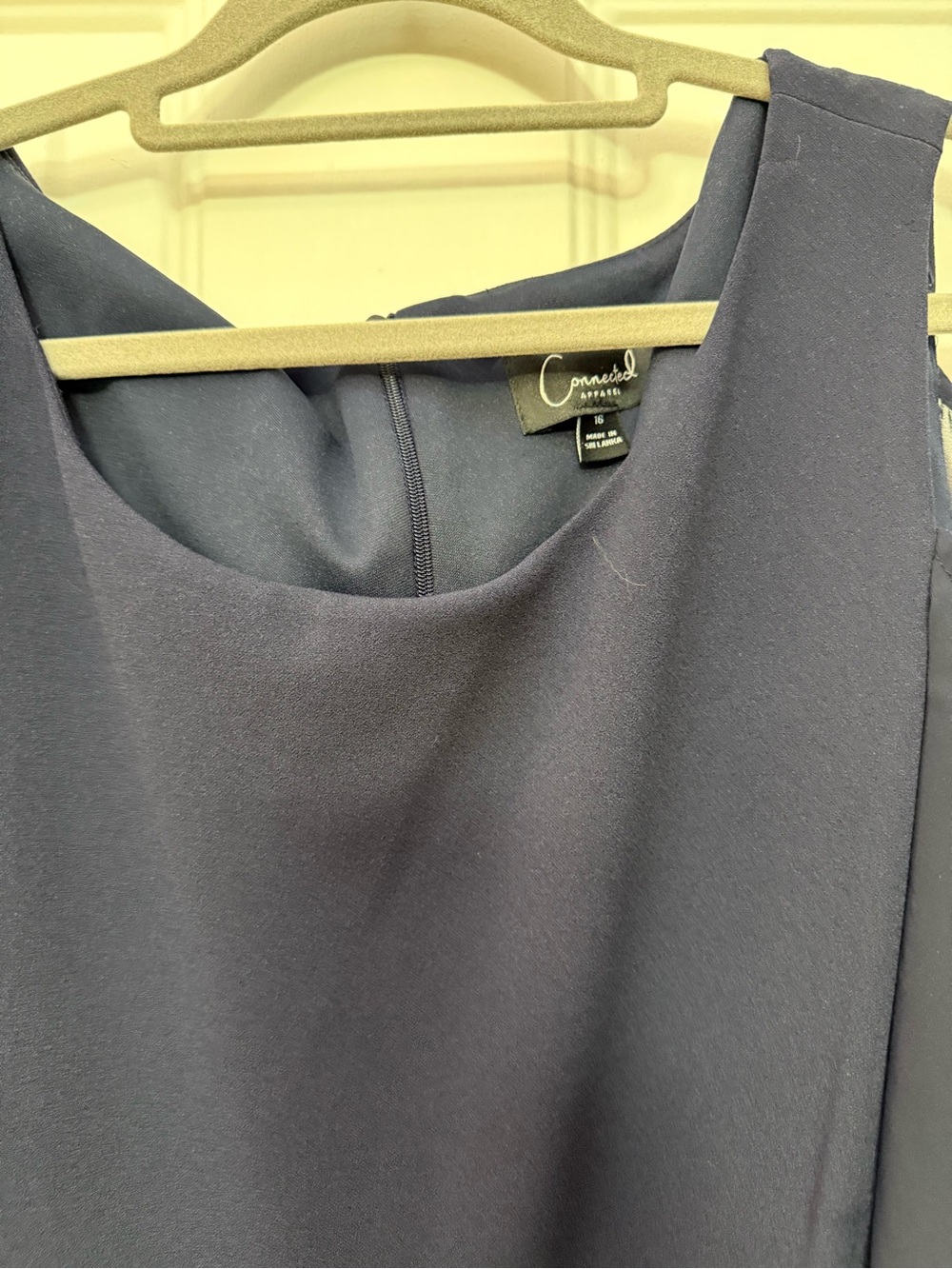 connected apparel Navy Maxi Dress with Flutter Sleeves - Picture 8 of 14